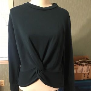 Amour Vert draped waist fleece top
